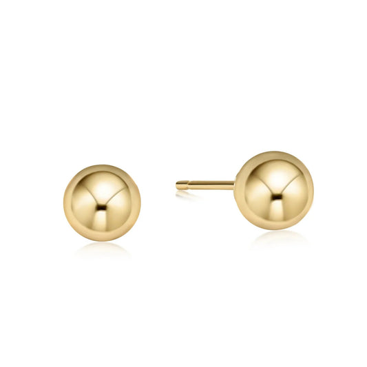 Classic 8mm Ball Stud - Gold - She Chester