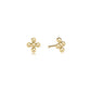 Classic Beaded Signature Criss Stud 4mm Gold - She Chester