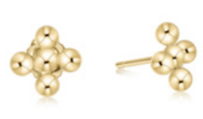 Classic Beaded Signature Cross Stud - 3mm Bead - She Chester