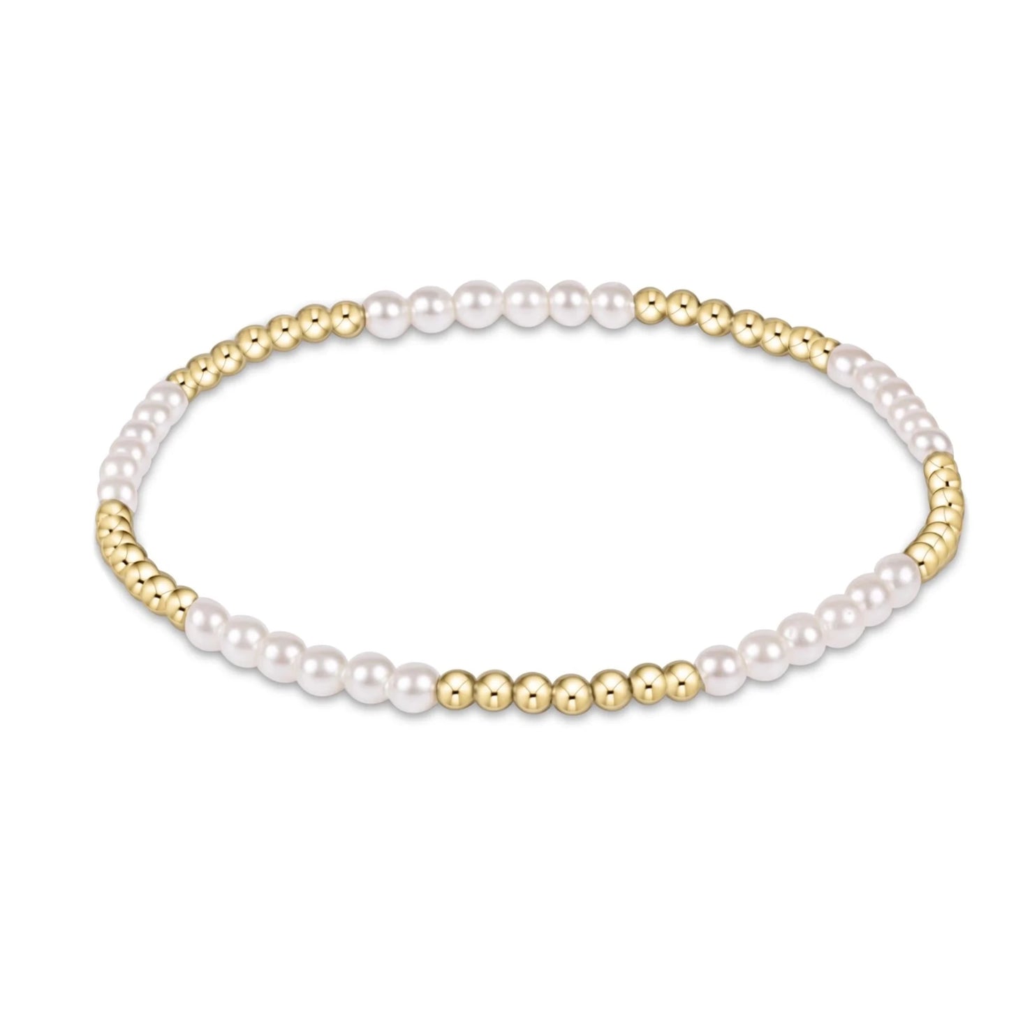 Classic Blissful 3mm Pearl Bead Bracelet - She Chester