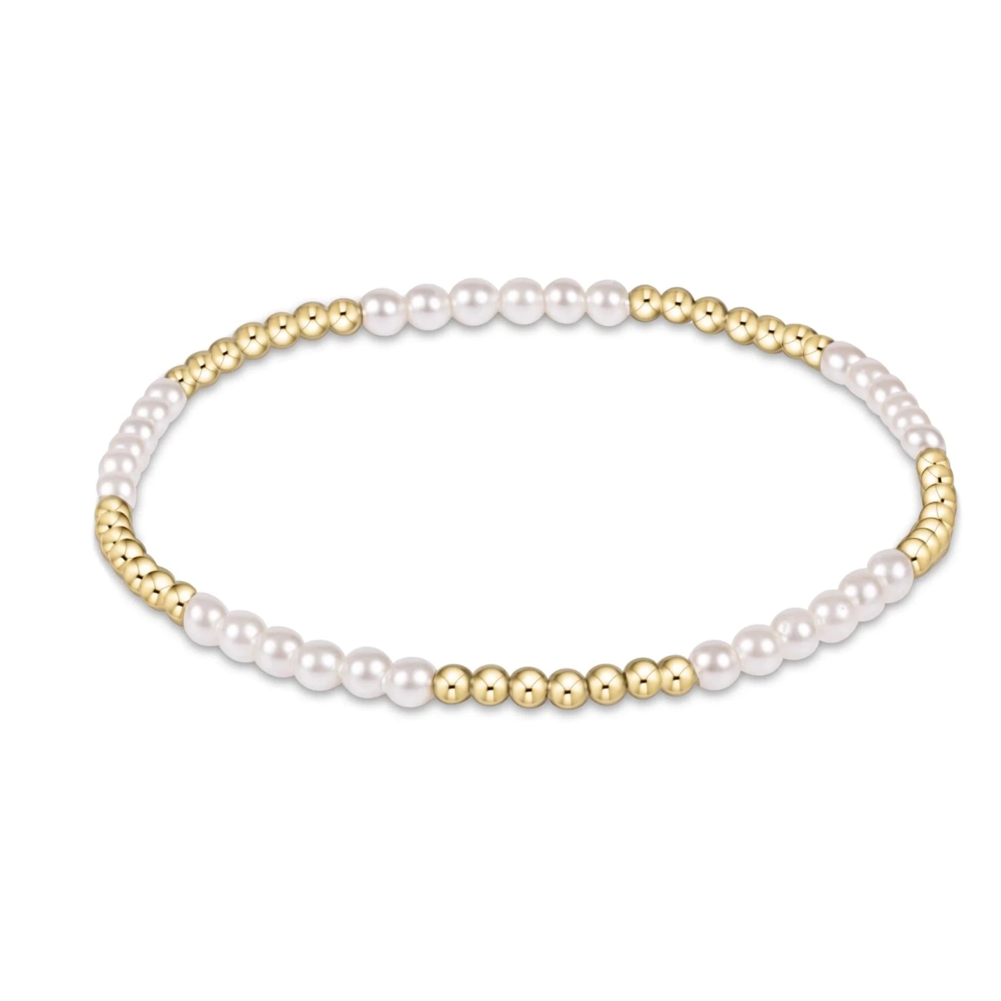 Classic Blissful 3mm Pearl Bead Bracelet - She Chester