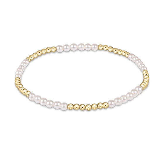 Classic Blissful 3mm Pearl Bead Bracelet - She Chester