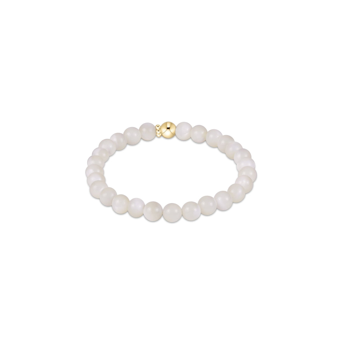 Classic Gemstone 6mm Bracelet - Mother Of Pearl - She Chester