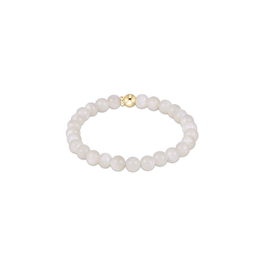 Classic Gemstone 6mm Bracelet - Mother Of Pearl - She Chester