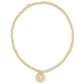 Classic Gold 2mm Bead Bracelet - Blessed Small Gold Disc - She Chester