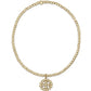 Classic Gold 2mm Bead - Small Gold Halo Cross - She Chester