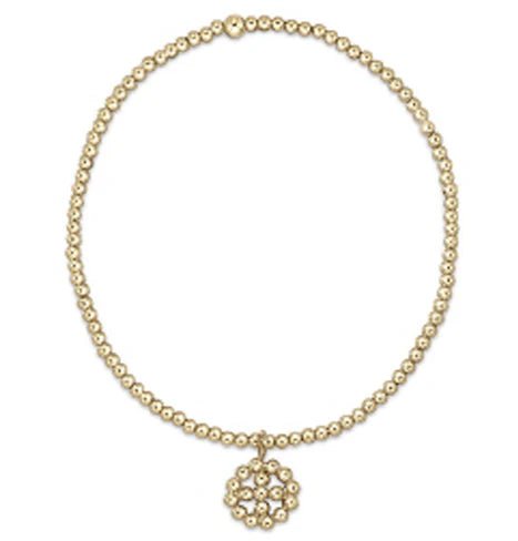 Classic Gold 2mm Bead - Small Gold Halo Cross - She Chester