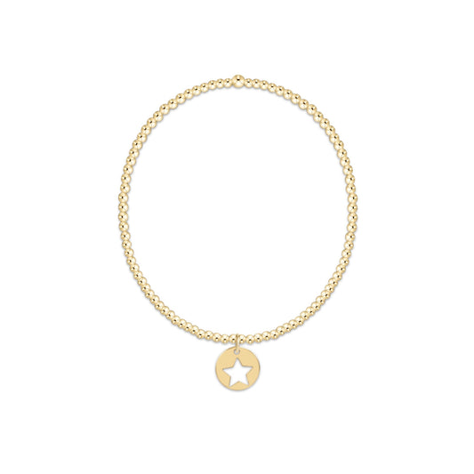 Classic Gold 2mm Bracelet - Star Small Gold Disc - She Chester