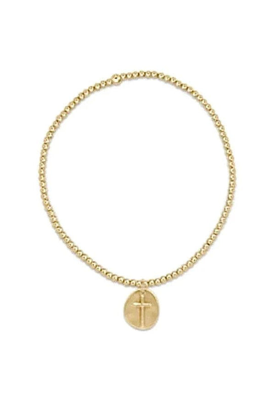 Classic Gold 2mm Inspire Small Gold Charm Bracelet - She Chester