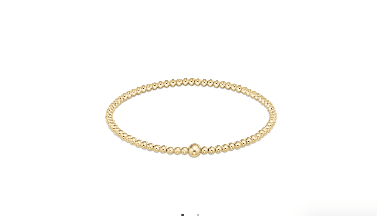 Classic Gold 3mm Bead Bangle - She Chester