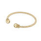 Classic Gold 3mm Bead Cuff - Gold - She Chester