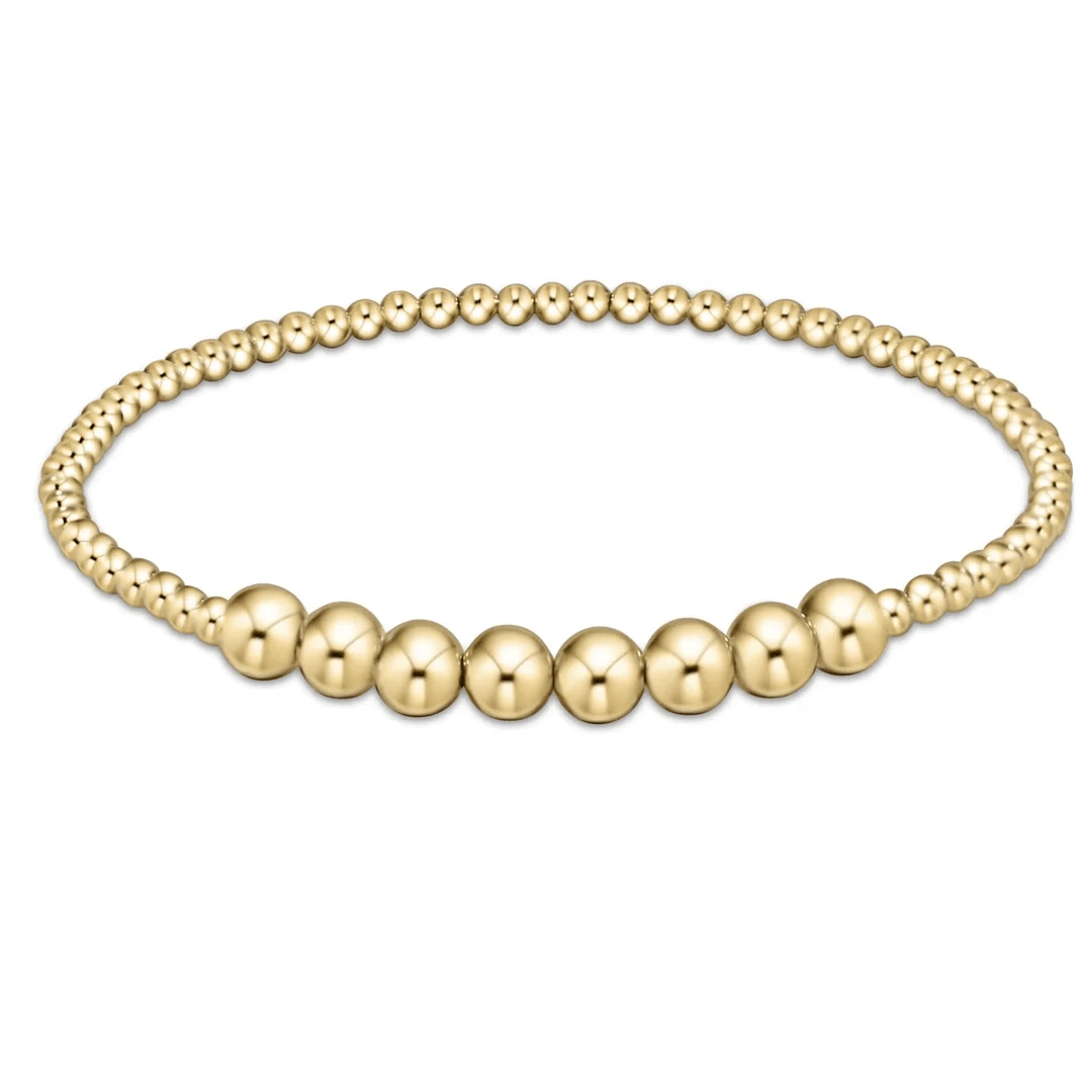Classic Gold Beaded Bliss 2.5mm Bead Bracelet - 5mm Gold - She Chester