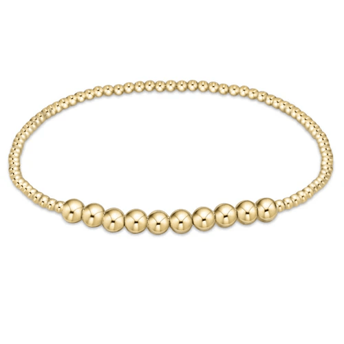Classic Gold Beaded Bliss 2mm Bead Bracelet - 4mm Gold - She Chester