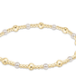 Classic Gold Sincerity Pattern 4mm Bead Bracelet - Pearl - She Chester