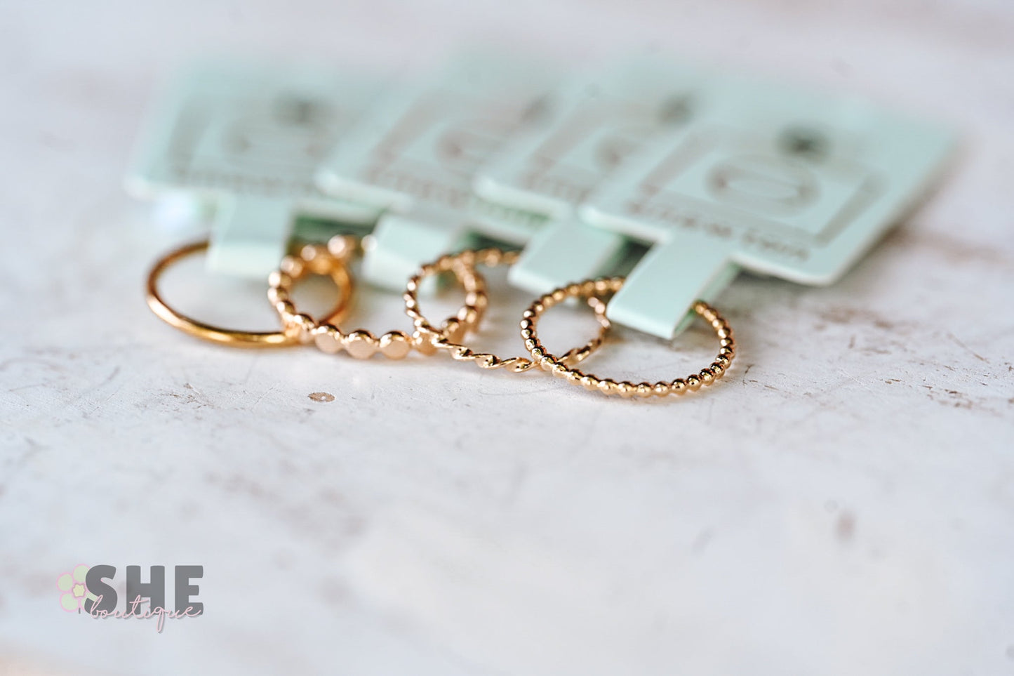 Classic Gold Thin Band Ring - Size 8 - She Chester