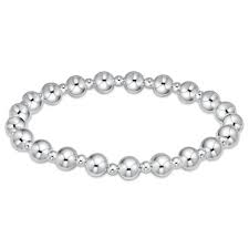 Classic Grateful Pattern 5mm Bead Bracelet - Sterling Silver - She Chester