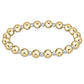 Classic Grateful Pattern 6mm Bead Bracelet - Mixed Metal - She Chester