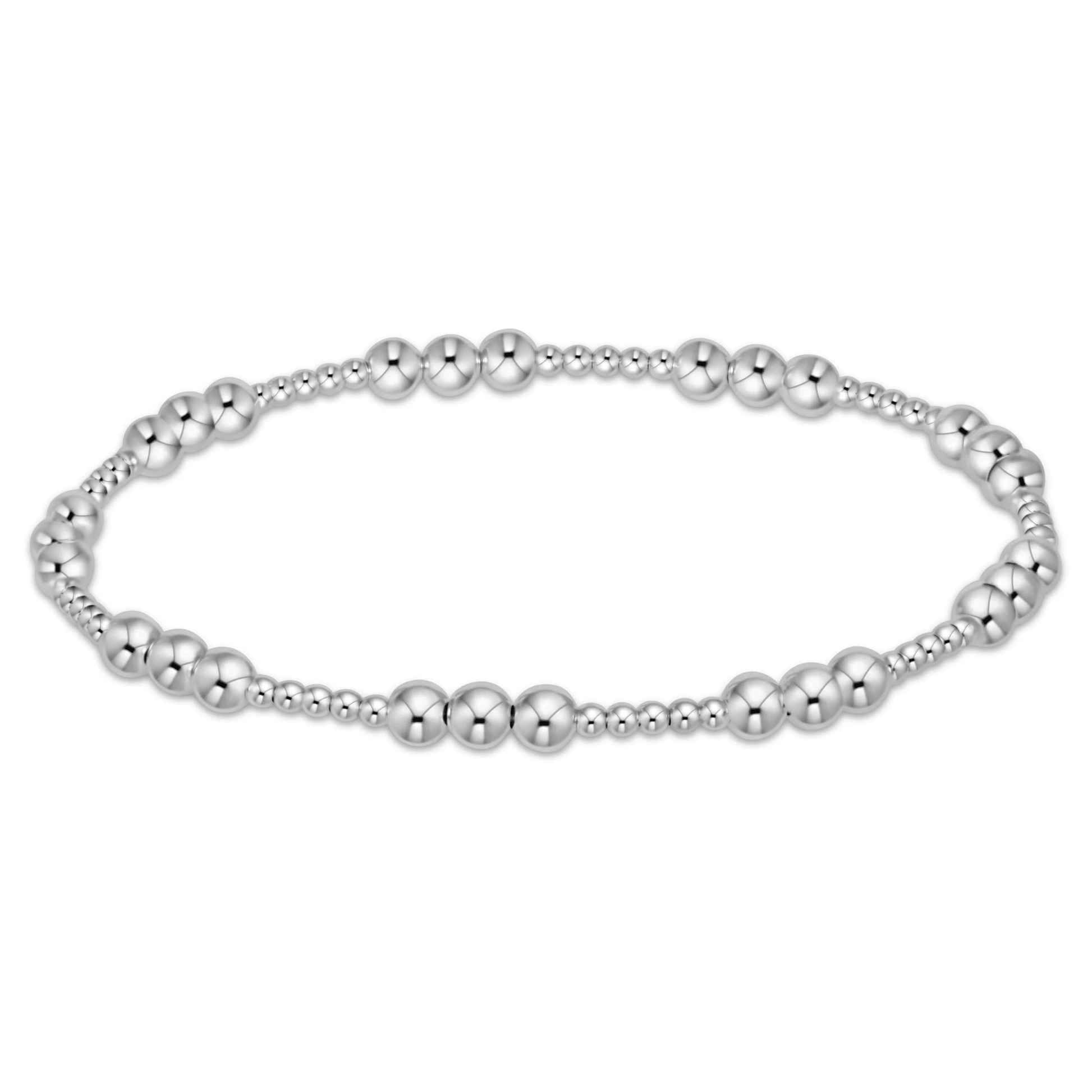 Classic Joy 4mm Pattern Bracelet - Silver - She Chester