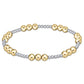 Classic Joy Pattern 5mm Bead Bracelet - Mixed Metal - She Chester