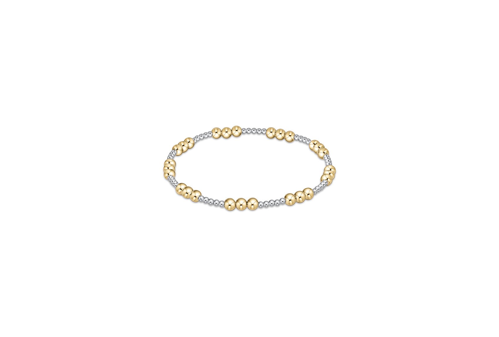 Classic Mixed Metal Joy 4mm Bead Bracelet - She Chester