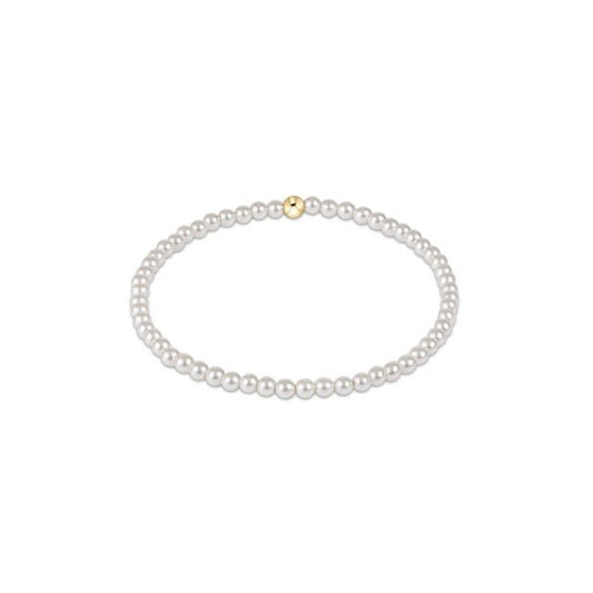 Classic Pearl 3mm Bead Bracelet - She Chester