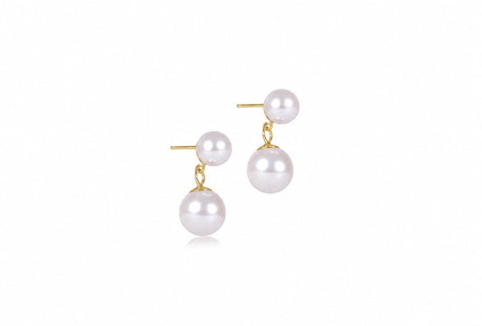 Classic Pearl 8mm Ball Drop Stud - She Chester