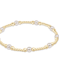 Classic Purpose Pattern 4mm Bead Bracelet - Pearl - She Chester
