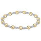 Classic Sincerity Pattern 5mm Bead Bracelet - Mixed Metal - She Chester