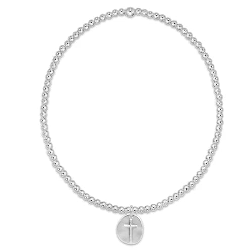 Classic Sterling 2mm Bead Bracelet - Inspire Small Sterling Charm - She Chester