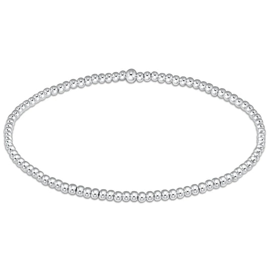 Classic Sterling 3mm Bead Bangle - She Chester