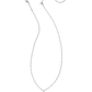 Clover Crystal Necklace Rhodium White Crystal - She Chester