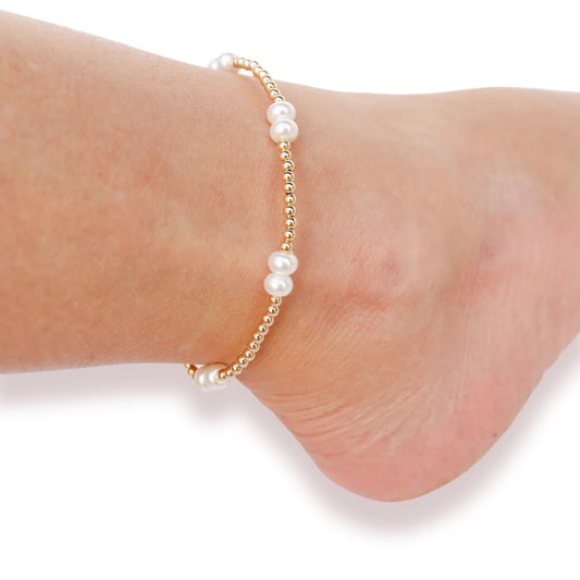 Coastal Pearl Anklet BB Standard Size - She Chester