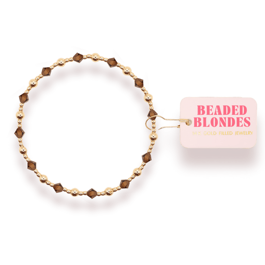 Cocoa Brown June Bracelet: Standard 6.75 inch - She Chester