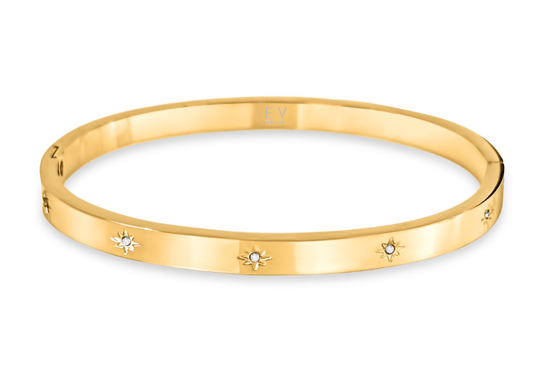 Coda North Star Gold Bangle Bracelet - She Chester