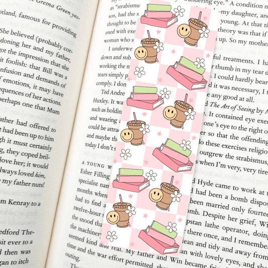 Coffee And Books Bookmark | Soft Matte Laminated   - She Chester