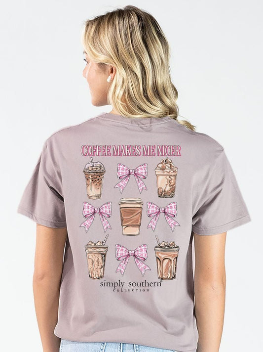 Coffee Makes Me Nicer Tee - She Chester