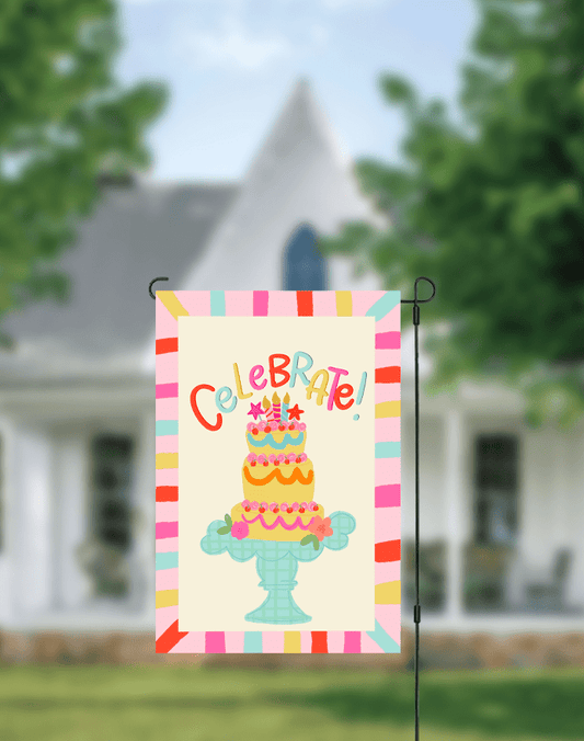 Colorful Tiered Cake Garden Flag - She Chester