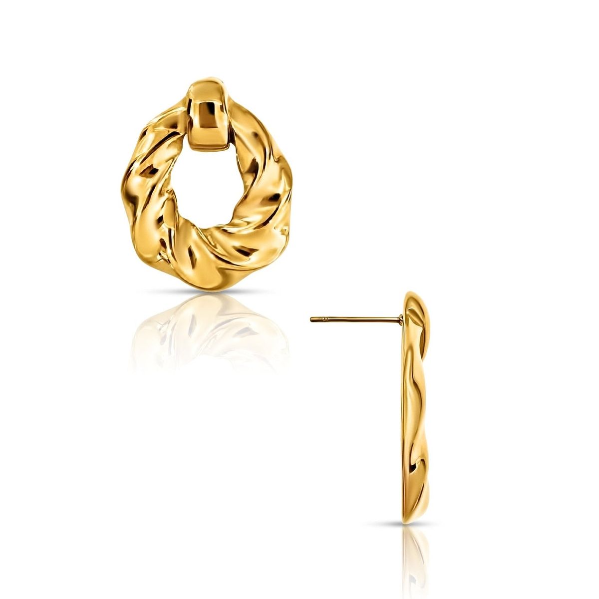 Colter Twist Knocker Earring - She Chester