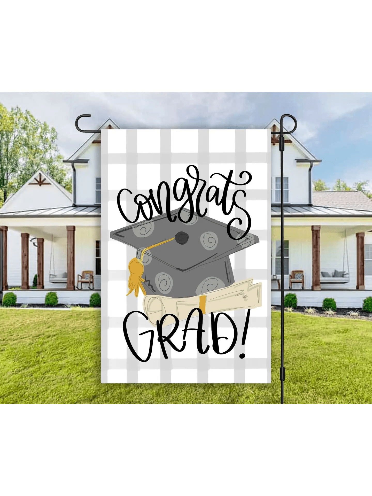 Congrats Grad Garden Flag - She Chester