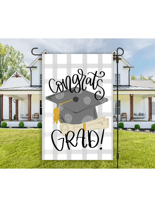 Congrats Grad Garden Flag - She Chester