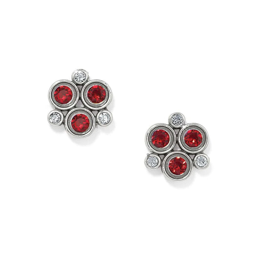 Constella Cluster Red Post Earrings JA0098 - She Chester