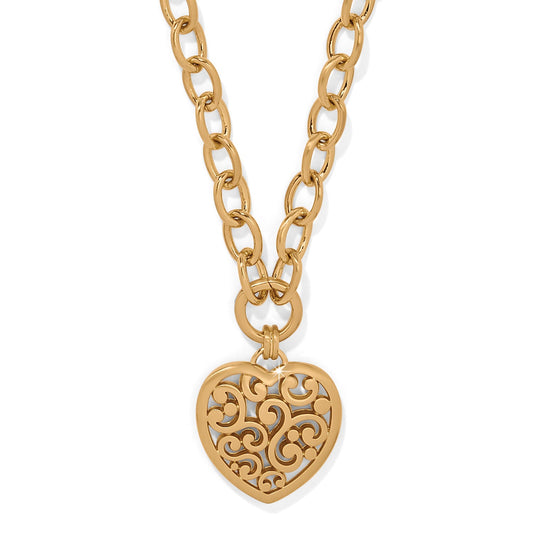 Contempo Gold Heart Necklace JM0020 - She Chester