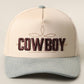 COWBOY Brown Brim Two - Tone Trucker Hat - She Chester