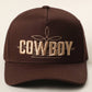 COWBOY Brown Brim Two - Tone Trucker Hat - She Chester