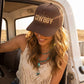 COWBOY Brown Brim Two - Tone Trucker Hat - She Chester
