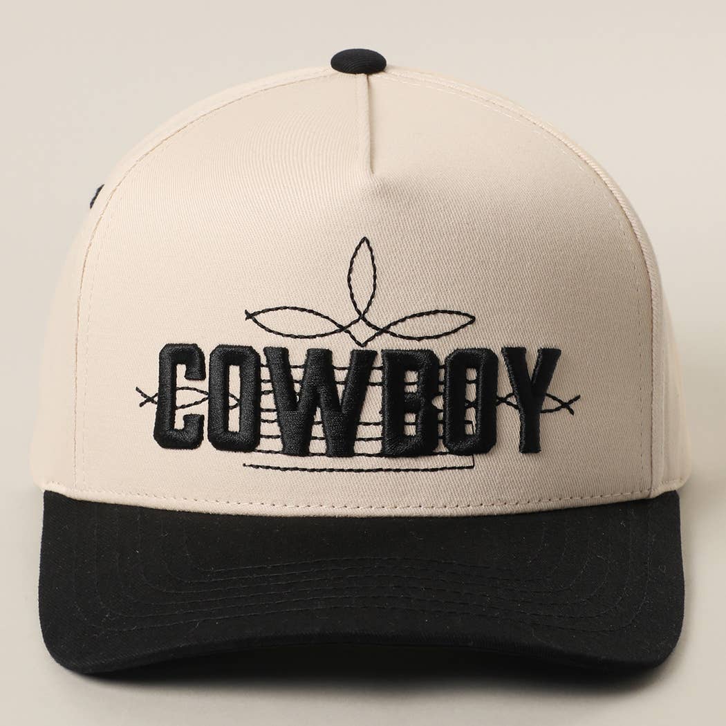 COWBOY Brown Brim Two - Tone Trucker Hat - She Chester