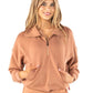 Cozy Mocha Pull SS Zip - She Chester