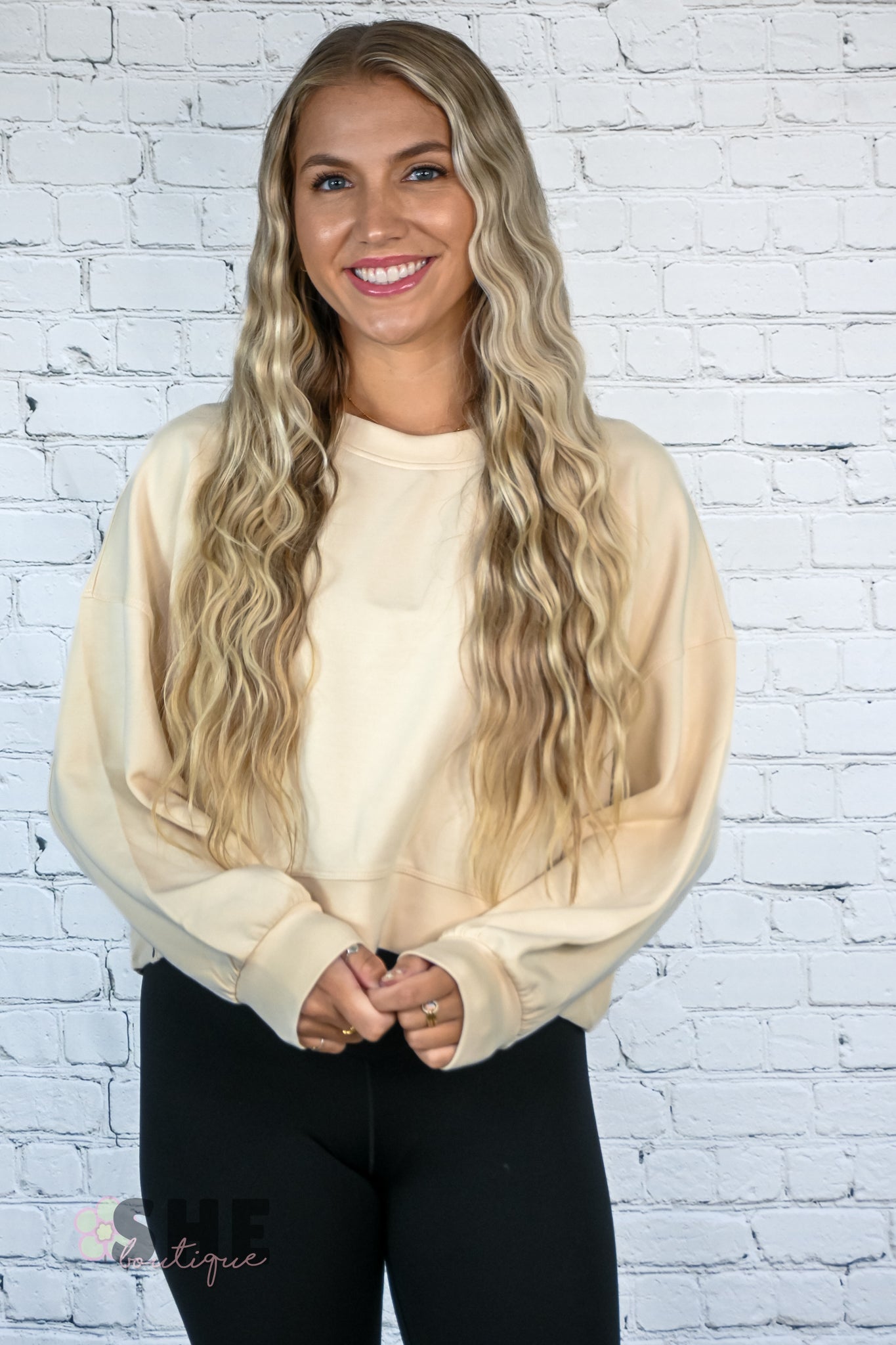 Cream Comfort Pullover - She Chester