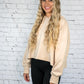 Cream Cropped Hoodie - She Chester