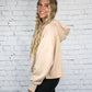 Cream Cropped Hoodie - She Chester